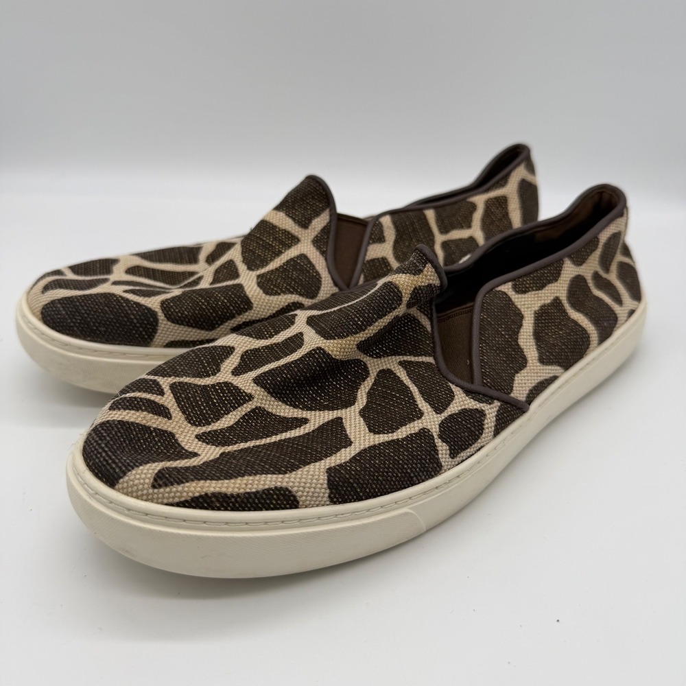 Cole Haan Grand OS Womens Giraffe Print Canvas Slip On Sneakers D43586 Size 9B